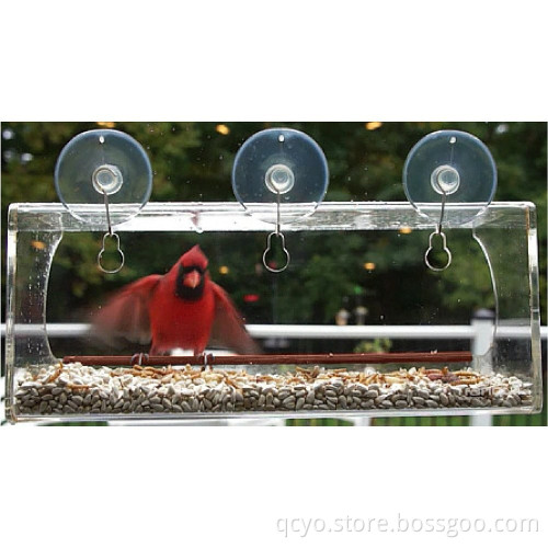 Long Window Bird Feeder For Small and Large Birds Enjoy Viewing Birds in the House
